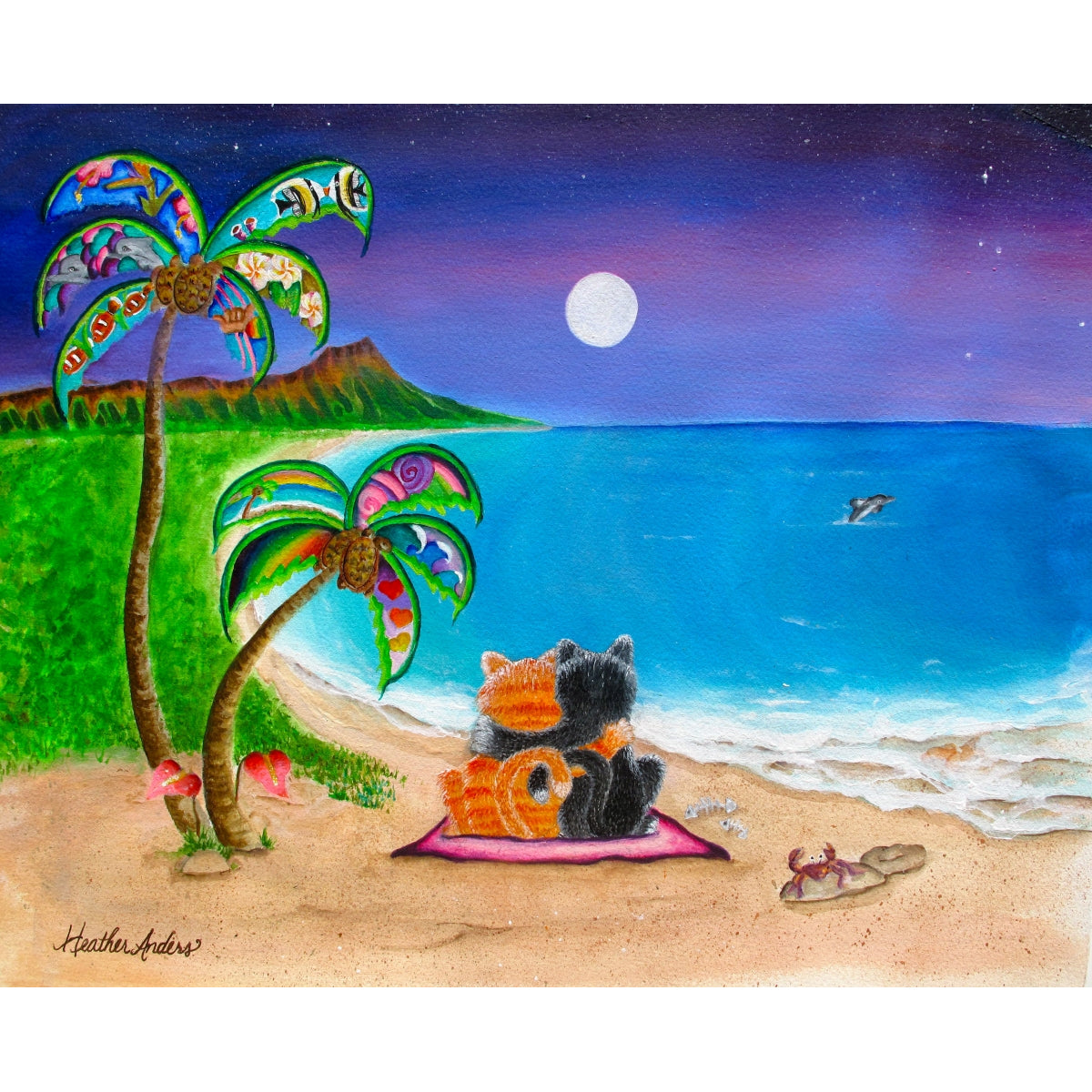 ハワイ　絵　Heather Anders Diamond Head Products – Heather Anders